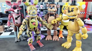 Full Set of Five Nights at Freddy’s Funko Action Figures + Building Bonus Springtrap