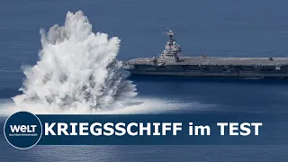 US-MARINE: Kriegsschiff "USS Gerald R. Ford" im Härtetest bei Mega-Explosion I WELT News