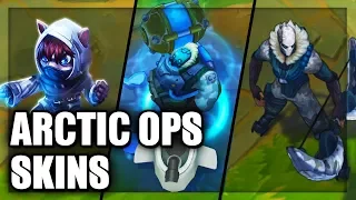 All Arctic Ops Skins Spotlight Varus Swain Gragas Kennen Caitlyn Volibear (League of Legends)