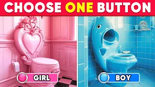 Choose One Button! 😍 GIRL or BOY Edition 🎀💙 Quiz Shiba