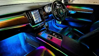 Transforming Volvo S90 With Ambient Lighting! Full Install | RGB LED Car Interior Lights