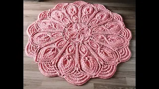 crochet home rug #55/how to crochet mandala/tapete caseiro de crochê/gehaakt huiskleed