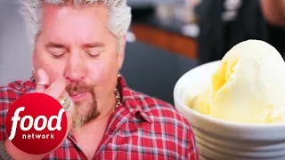 "That Rocks The House" Guy Is Amazed By This Homemade Ice Cream | Diners, Drive-Ins & Dives