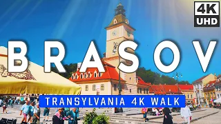 BRASOV, ROMANIA 🇷🇴 Walking Tour of a Beautiful Transylvanian City [4k/60 UHD, Binaural, Captions]