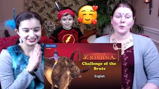 Americans React to Little Krishna / Challenge Of The Brute