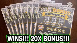 WINS!!! 20X BONUS!!! CA Scratchers