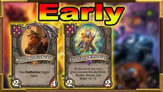 Hearthstone Battlegrounds: The Secret How To Get Brann And Lightfang Super Early In Mid Game