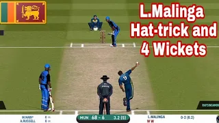 Lasith Malinga Hat-trick and 4 wickets || Best bowler Best Yorker || #rc20#GamingWorld#Malingayorker