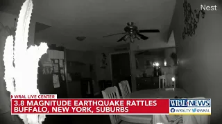 NY: On cam - Earthquake rattles Buffalo, NY, suburb