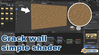 Crack wall simple shader in Blender (EEVEE/Cycles) 2.92