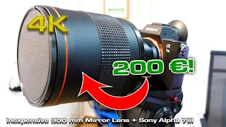Inexpensive 900 mm Mirror Lens unboxing and samples (Sony Alpha 7 III)[4K]