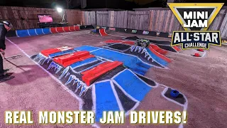 We Raced REAL MONSTER JAM DRIVERS On Our Backyard ALL STAR CHALLENGE Track! LOSI LMT