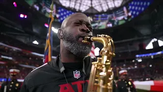 Mike Phillips performing the National Anthem