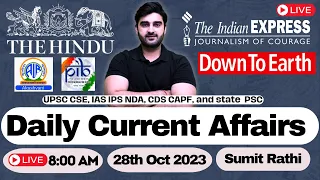 Daily Current Affairs | Hindi & English | Sumit Rathi | 28 Oct-2023 | The Hindu, PIB for UPSC & PSC
