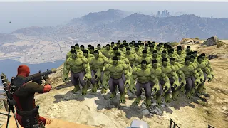 GTA 5 Epic Ragdoll Deadpool VS Hulk! (Euphoria Physics Funny Moments & Fails)