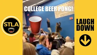 Impossible beer pong shot! (Drinking compilation) | Laugh Down