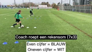 Football drill // Decision making with dribbling and receiving - Cercle Brugge