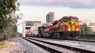 Railfan shorts: FEC Train 208 passes FTL with newly painted 822