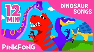 Spinosaurus vs Tyrannosaurus dan banyak lagi | Lagu Dinosaurus | + Kompilasi | Lagu Pinkfong untuk Anak