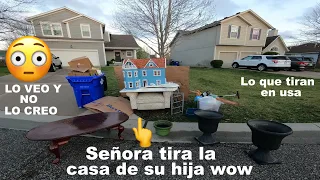 😱 CASA 🏠 DE NIÑA LO botan a la basura 😱/ LO QUE TIRAN EN USA LOS MILLONARIOS /VENTA DE GARAGE EN USA