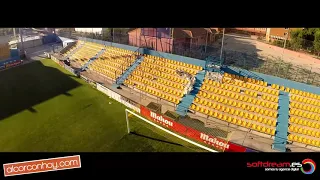 Estadio municipal Santo Domingo de la A.D. Alcorcón grabado con drone