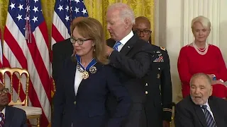 Biden presents Gabby Giffords with Medal of Freedom