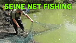 Let's see what's in that pond | seine/pull net fishing