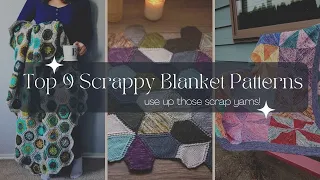 Top 9 Scrappy Blanket Patterns: Use Up Your Yarn Scraps! - Knitting Podcast