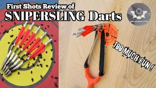 First Shots Review of Snipersling Darts. @sniperslingslingshots1184