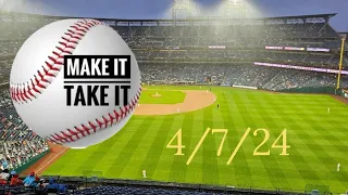 MLB PICKS FOR TODAY, SUNDAY 4/7/24 #sportsbetting #mlbpicks #mlbpredictions