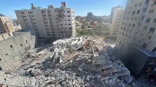 Israeli strike flattens building housing Al Jazeera, AP offices and HAMAS  in Gaza