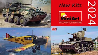 New Kits from MINIART for 2024 YEAR. M3 Stuart, Opel Blitz, BTR-4E, Jubkers F-13