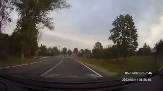 Driving in Pskov region: Псков - Порхов 14/09/2022 (timelapse 4x)