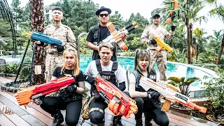 LTT Game Nerf War : Group Of Thieves Invaded The House Warriors SEAL X Nerf Guns Fight Crime Mr Zero