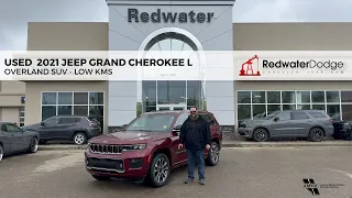 Used 2021 Jeep Grand Cherokee L Overland 4x4 - Low KMs | Stock # P1596 - Redwater Dodge