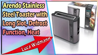 Arendo Stainless Steel Toaster with Long Slot, Defrost Function, Heat