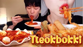 ASMR MUKBANG COMPILATION | SPICY RICE CAKE (TTEOKBOKKI)| EATING SOUNDS | SATISFYING | GOOD FOOD ASMR