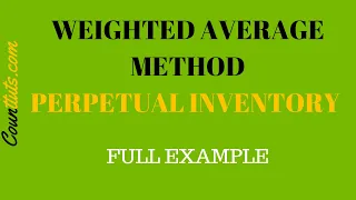 Weighted Average Inventory Costing | PERPETUAL Example