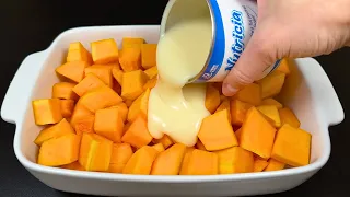 Beat condensed milk with pumpkin! Best Napoleon dessert without baking! The trick!