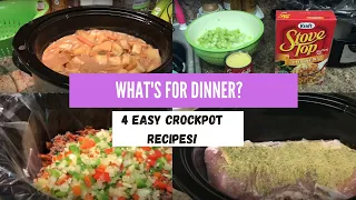 WHAT’S FOR DINNER? 4 EASY CROCKPOT RECIPES!