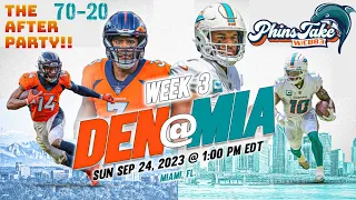 🐬Dolphins vs Broncos 🐎 After Party! BIG DUB! 70-20! Open Panel! #TUA #TYREEK #OLINE #NFL #MIAMI