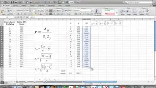 Calculating the correlation coefficient Part 2