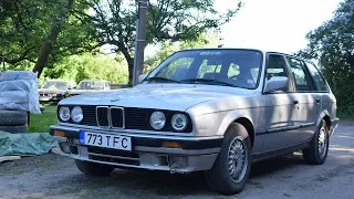 Starting 1992 BMW E30 324TD And Test Drive