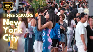 Times Square at night, New York City, People watching, Summer 2023