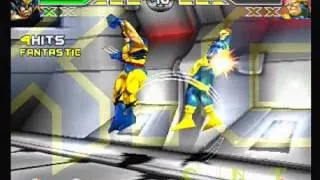 X-Men Mutant Academy - PS1 Gameplay (Wolverine vs Cyclops)