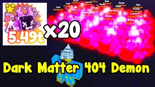 Got Full Team Of Dark Matter Mythical 404 Demon! - Pet Simulator X Roblox