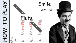 How to play Smile on Flute | Sheet Music with Tab