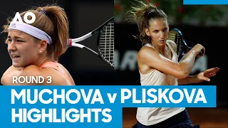Karolina Muchova vs Karolina Pliskova Match Highlights (3R) | Australian Open 2021