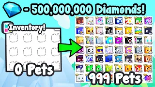 Spending 500 Million Diamonds And Buy Every Huge Pets In Pet Simulator 99!