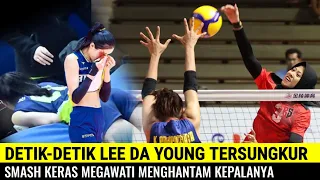 Smash Keras Megawati Menghantam Kepala Lee Da Young Sampai Tersungkur Di Lapangan